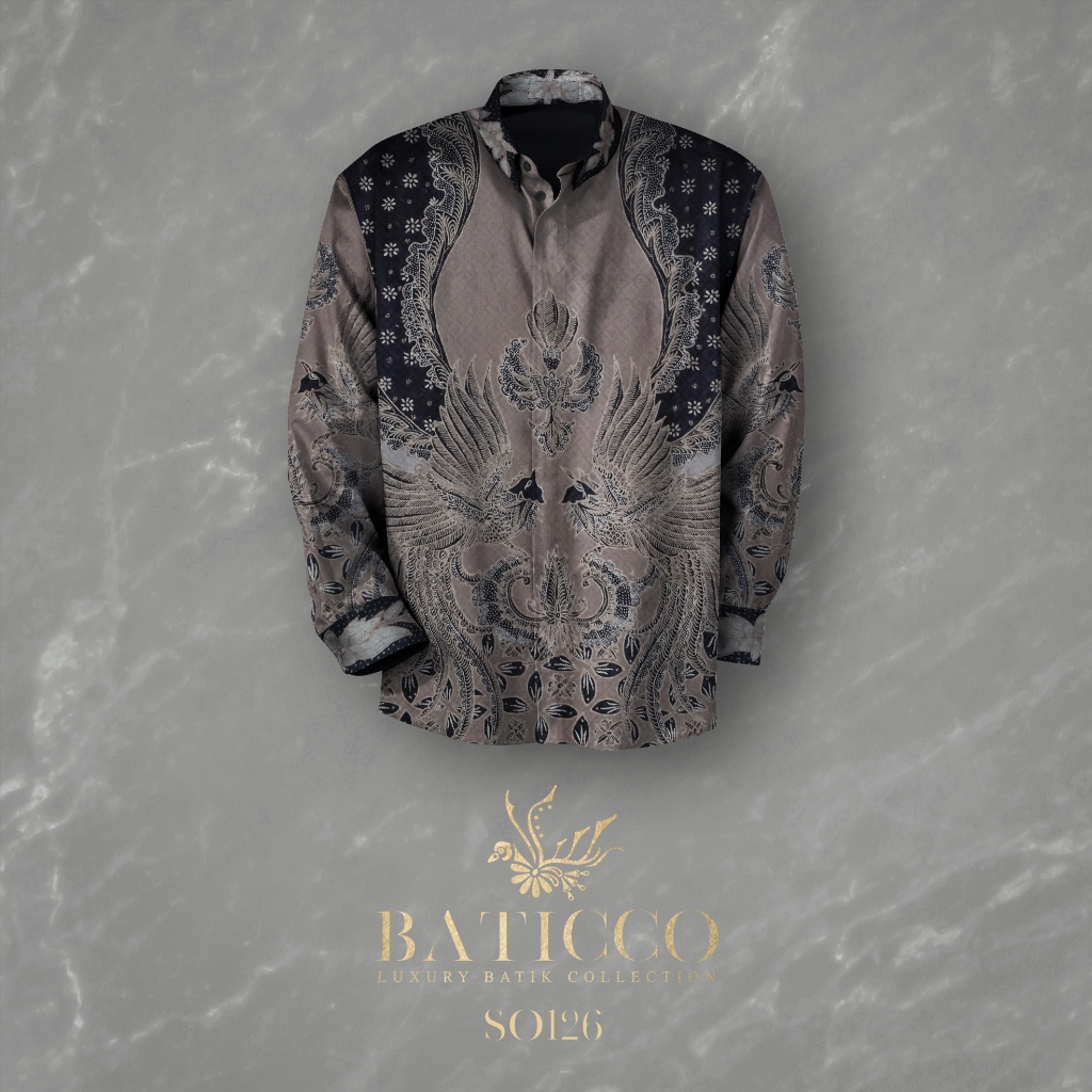 Kain Batik Tulis Premium Sutra Pola Kemeja Pria SO126