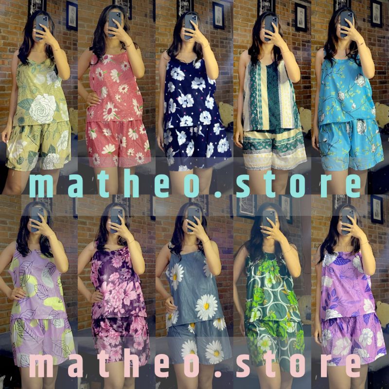 [ SETELAN YUKENSI BAJU TIDUR LOBEK WANITA ]PROMO PIYAMA ONE SET BAJU TIDUR PENDEK BABYDOLL GOGO KRIL