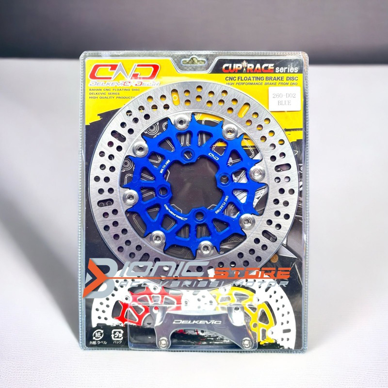 Disc piringan cakram depan DND DELKEVIC 260 mm Plus Breket BEAT SCOOPY VARIO