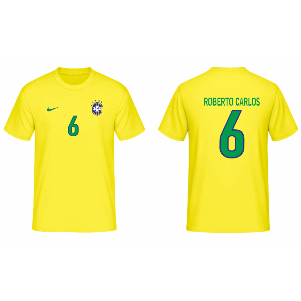 T-SHIRT KAOS BRAZIL WORLD CUP 1998 ROBERTO CARLOS