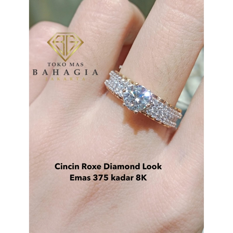 Cincin Roxe Emas 375 Kadar 8K Model Baru