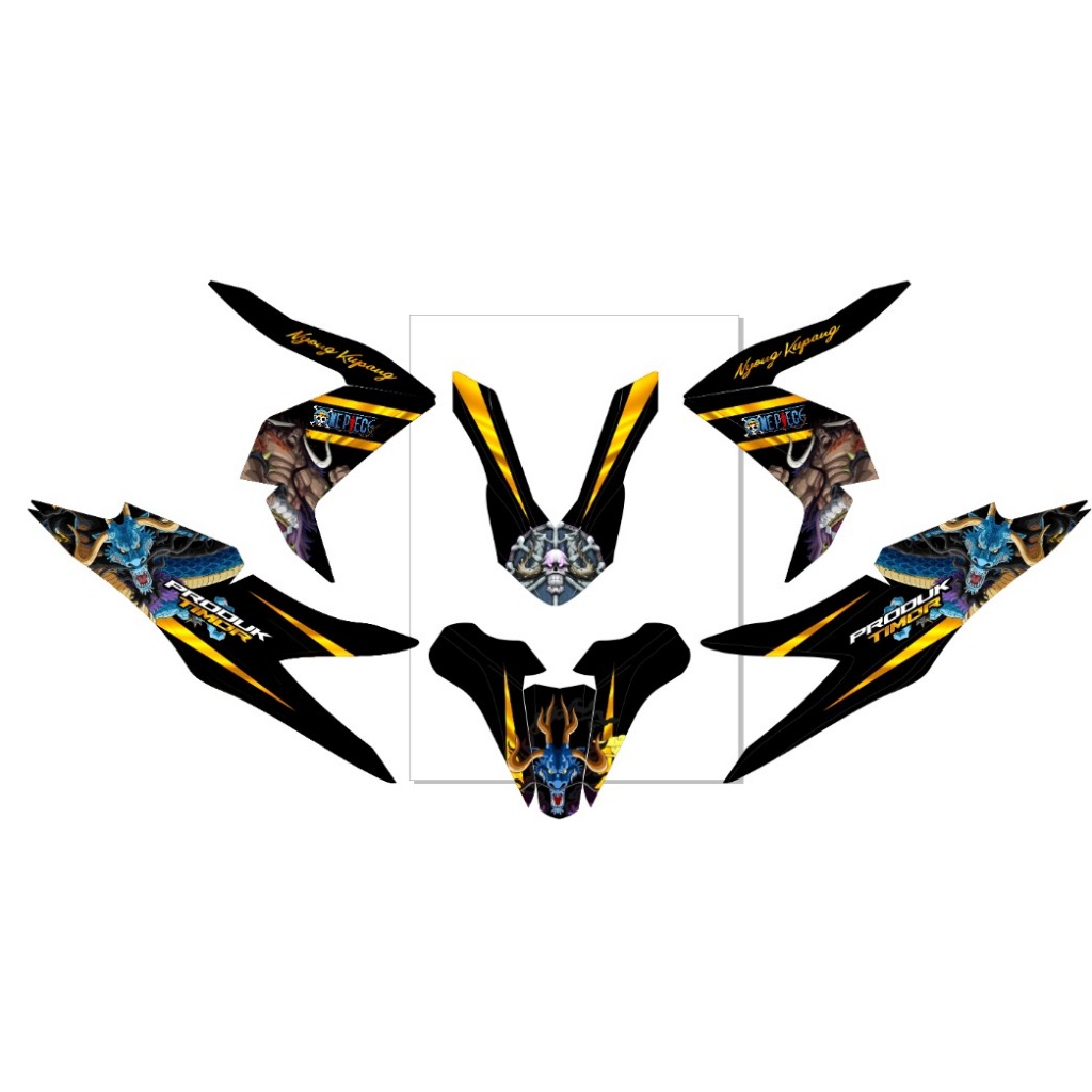 Stiker all new beat 2020 decal beat sticker motor MOTIF One Piece Gear 5 D-X5-078