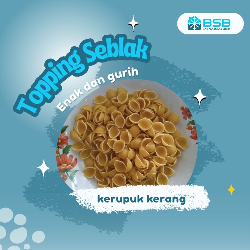

Kerupuk Kerang | 220 gram | topping enak renyah
