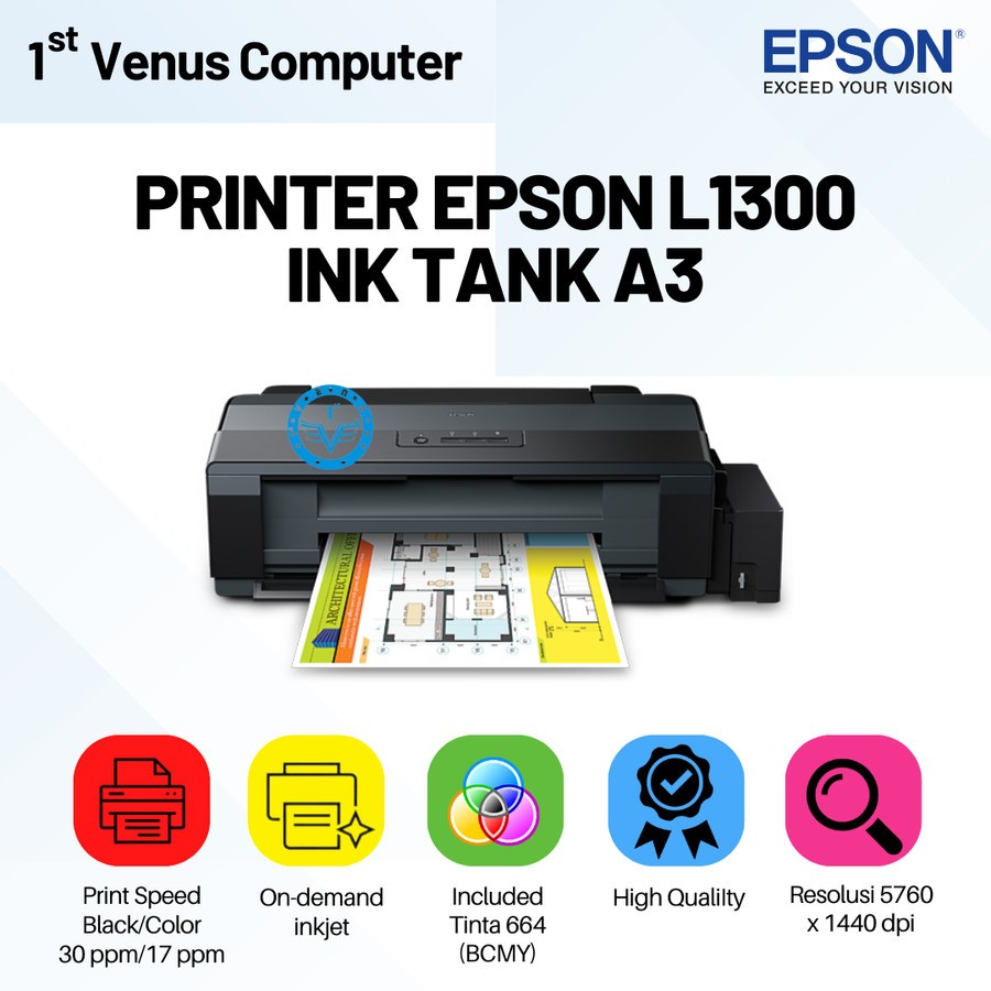 PRINTER EPSON L1300 INK TANK A3+ / PRINTER EPSON A3 L1300