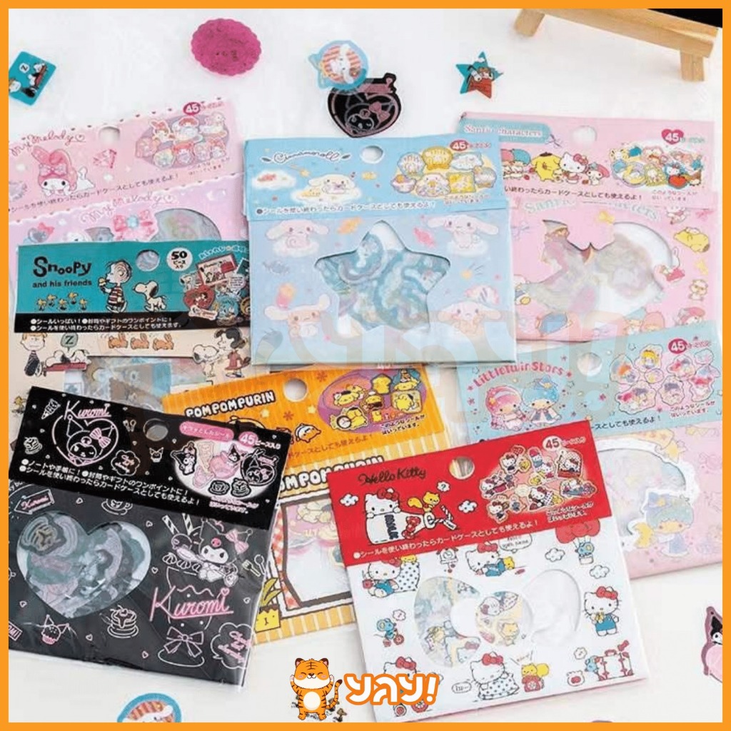 

YAY! Stiker Dekoratif Kartun Jepang Paket Stiker Penyepuhan Transparan PVC/STICKER TRANSPARANT SANRIO KUROMI