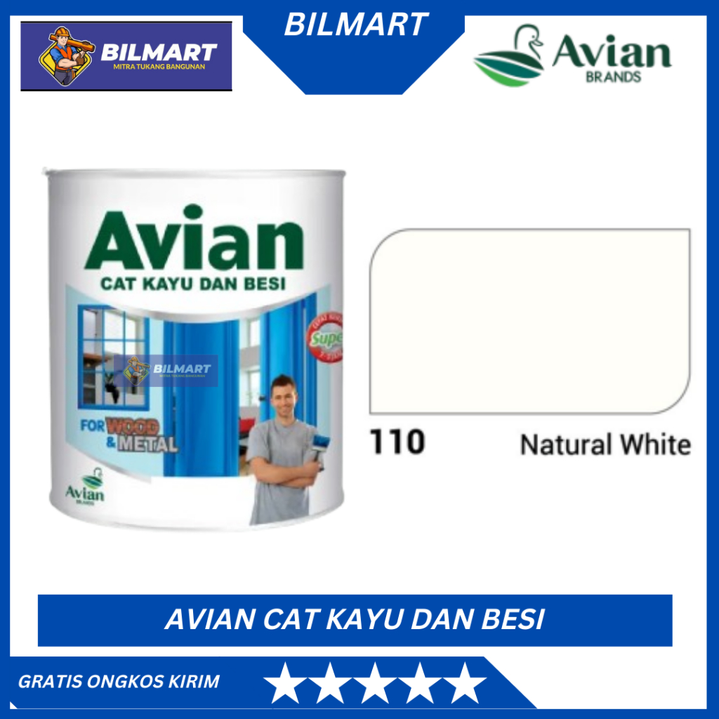 AVIAN CAT KAYU DAN BESI 0.9 LITER
