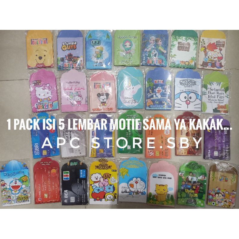 

(READY STOCK) ANGPAO AMPLOP LEBARAN ISI 5 VIRAL UNIK 2024 MOTIF SESUAI GAMBAR ukuran medium glossy dan doff