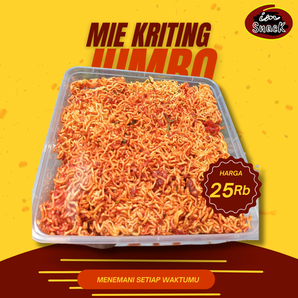 

MIE KRITING KEMASAN 2000ML | MIE KRITING PEDAS DAUN JERUK | CAMILAN MIE KRITING