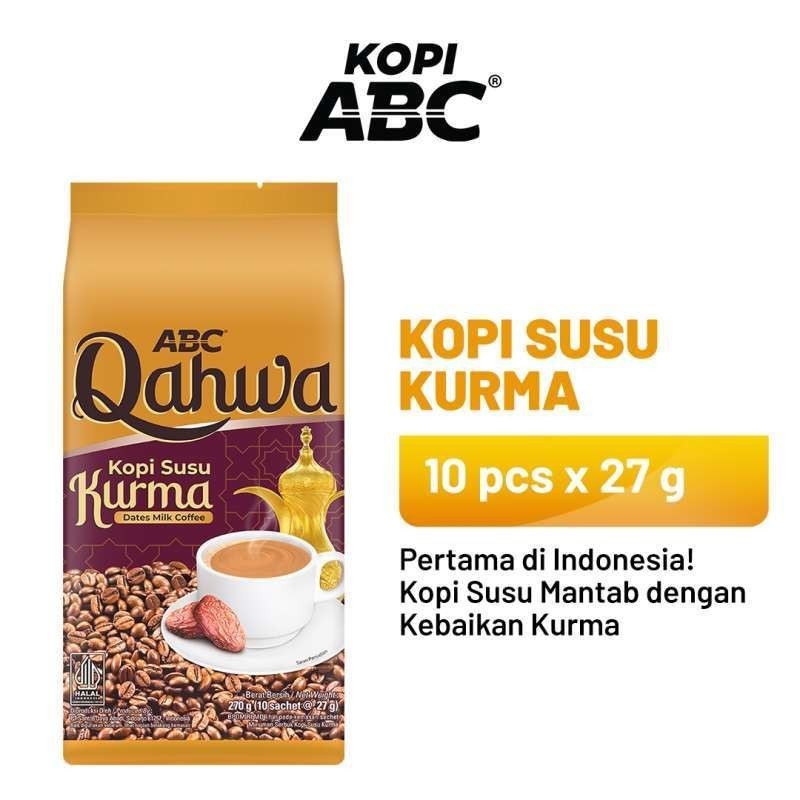 

ABC QAHWA KOPI SUSU KURMA 27 GRAM X 10'S