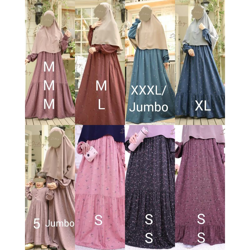 Ditsy Februari 2024/ Tally Raspberry M/ Tally Dustypink Jumbo/ Nateya Clay M&L/ Kasya Tosca Jumbo/ C