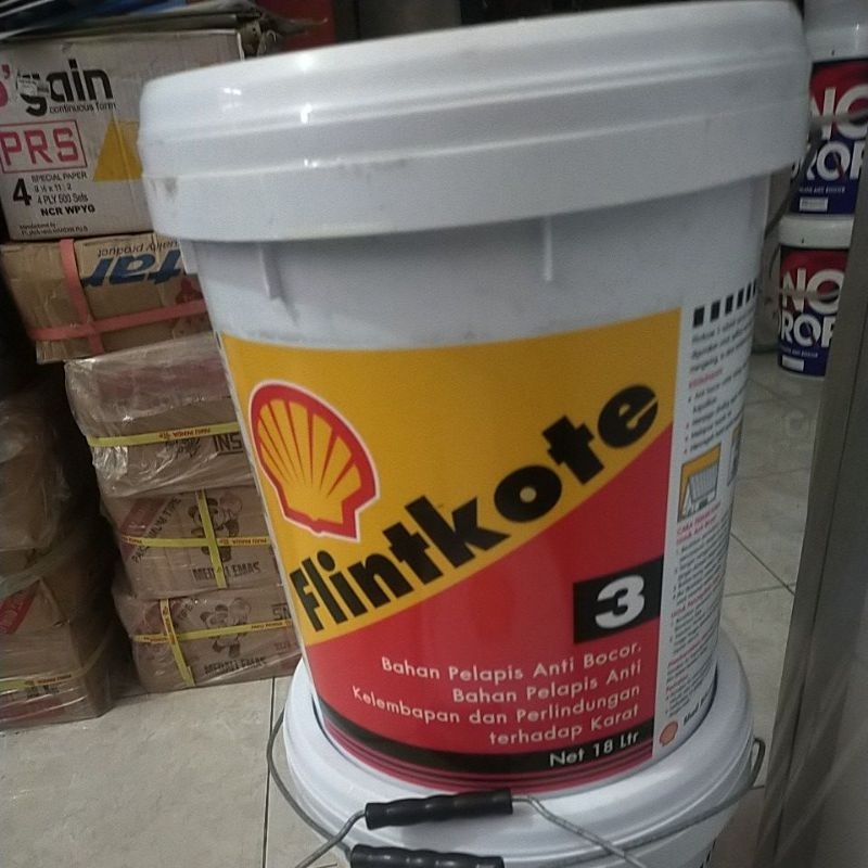 Shell flinkote 3 waterprofing 18 liter. 1 pail Shell flinkote anti bocor