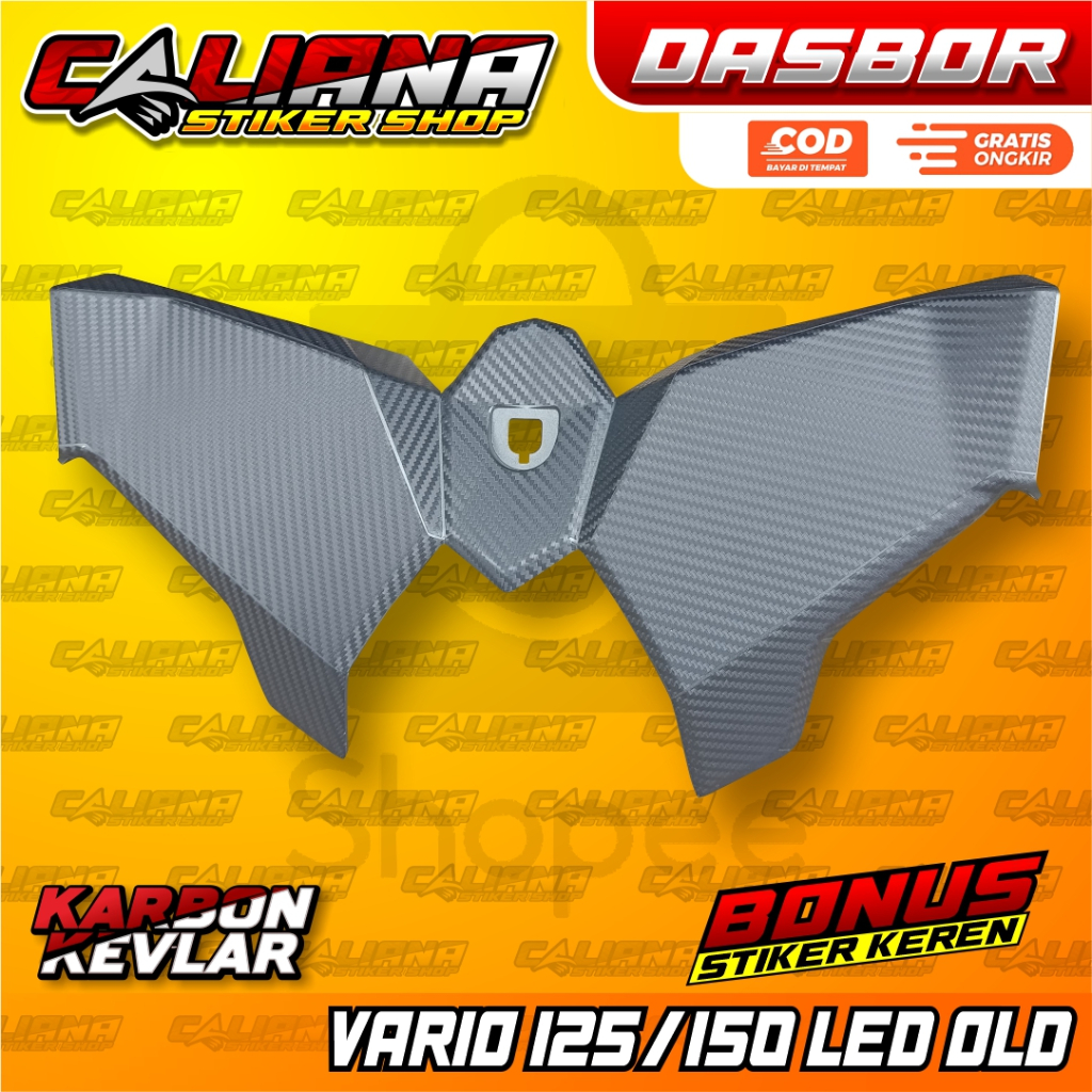 STIKER STRIPING TANKPAD COVER TUTUP RAK LACI KUPU KUPU VARIO 125/150 LED OLD KARBON KEVLAR