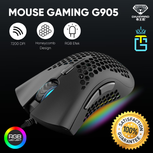 Mouse Gaming Divipard Honey Comb G905 RGB 7200DPI