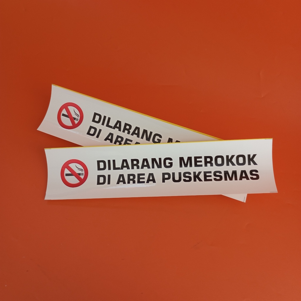 

Stiker Dilarang merokok Di Area Puskesmas/Stiker Vinyl/ Stiker Larangan Di Puskesmas