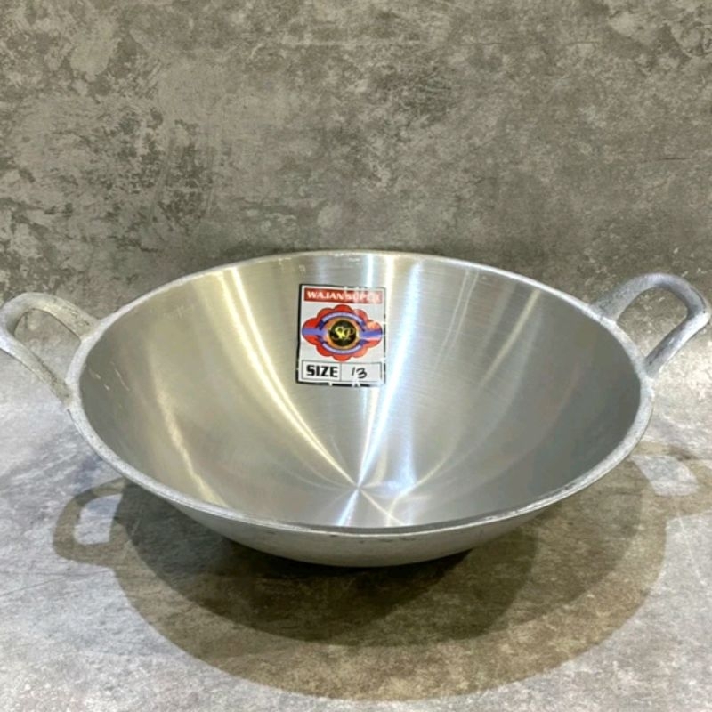 Wajan SP 13 / SP 12 Super Merah Wajan Kuali Penggorengan Aluminium Tebal