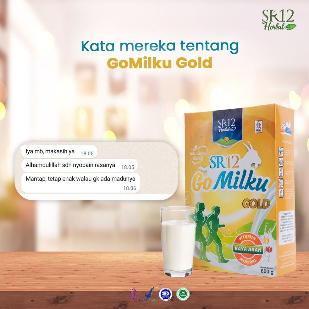 

SR12 Go Milku Gold Susu Kambing Etawa Asli Atasi Nyeri Sendi Pegal Linu