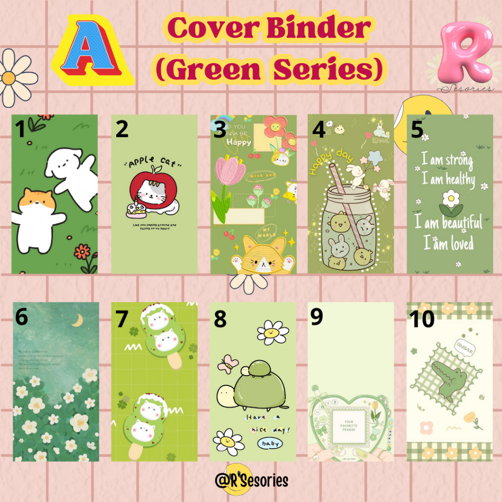 

Cover isi binder ukuran A6 I pembatas isi binder tebal A6 6 lubang satuan hijau series