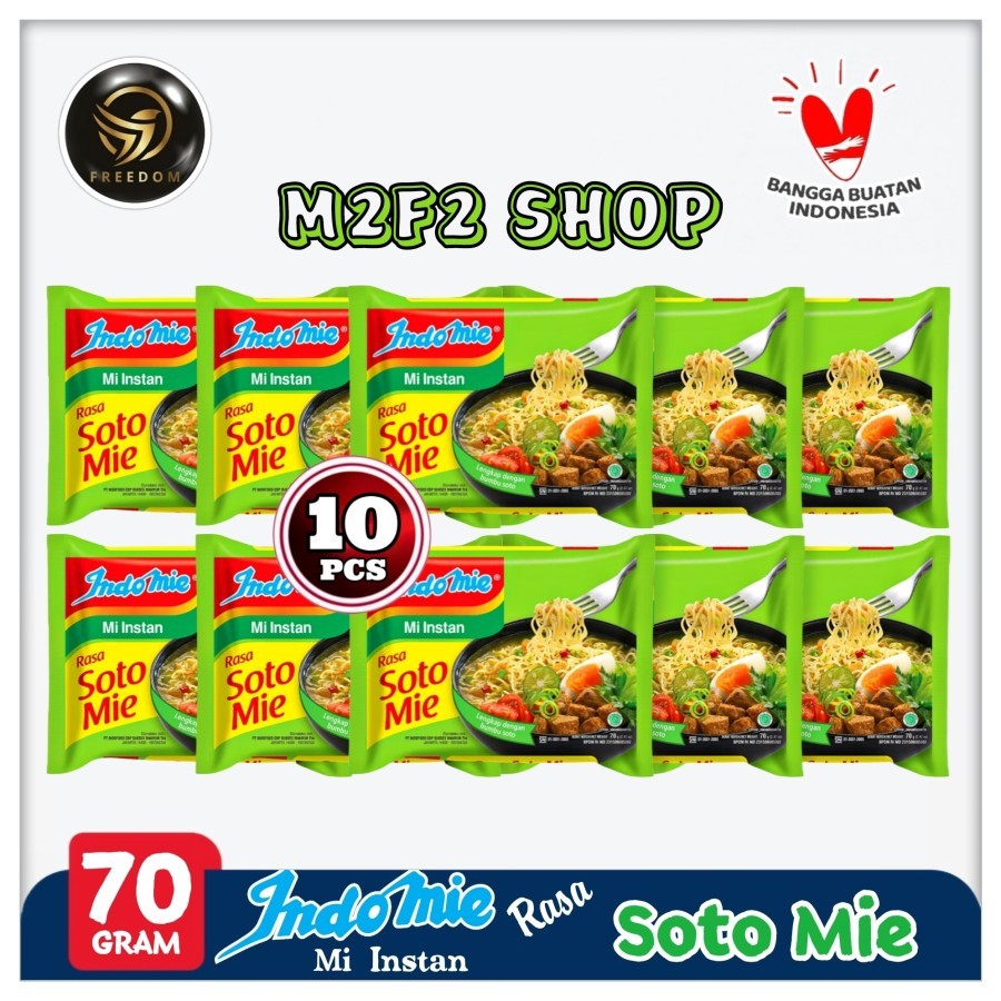 

Indomie Mie Instant Kuah Rasa Soto Mie | Bag - 70 gr (Kemasan 10 Pcs)