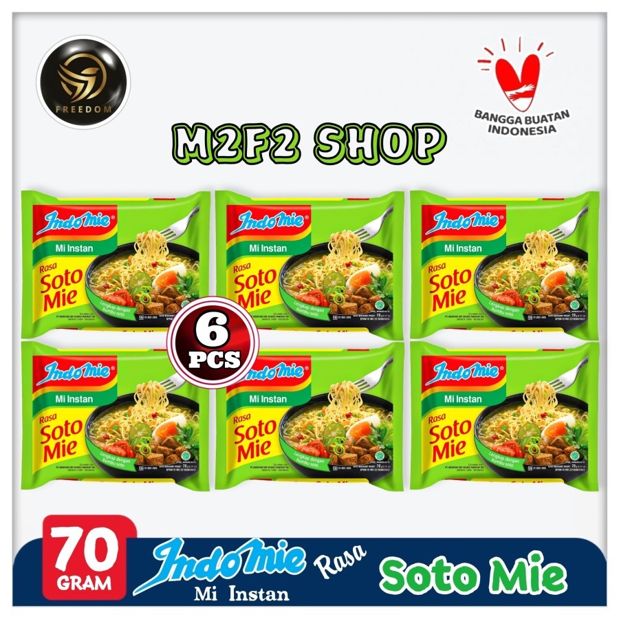 

Indomie Mie Instant Kuah Rasa Soto Mie | Bag - 70 gr (Kemasan 6 Pcs)