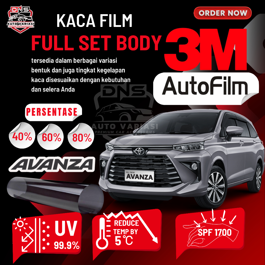 PROMO Kaca Film Mobil 3M Full Set Body - TOYOTA AVANZA