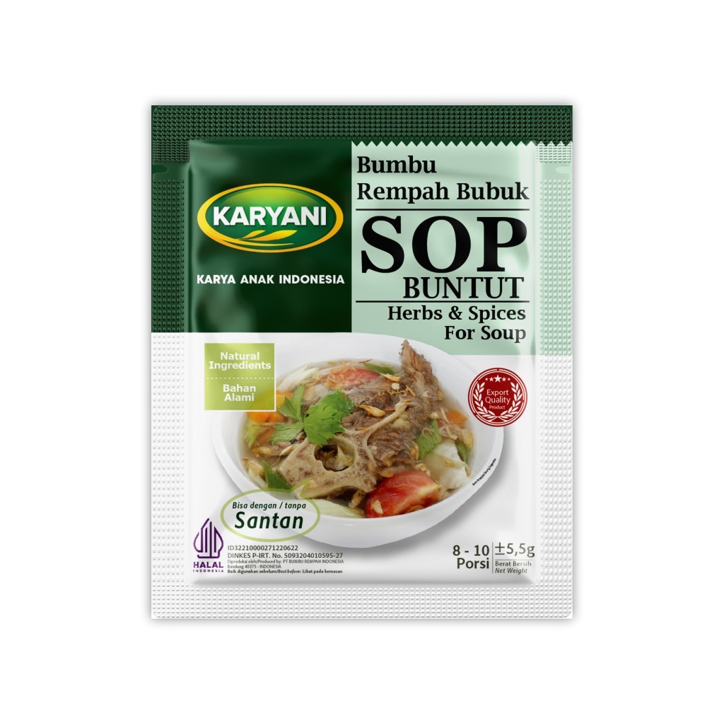 

Bumbu Bubuk SOP BUNTUT instan Kemasan Sachet - KARYANI