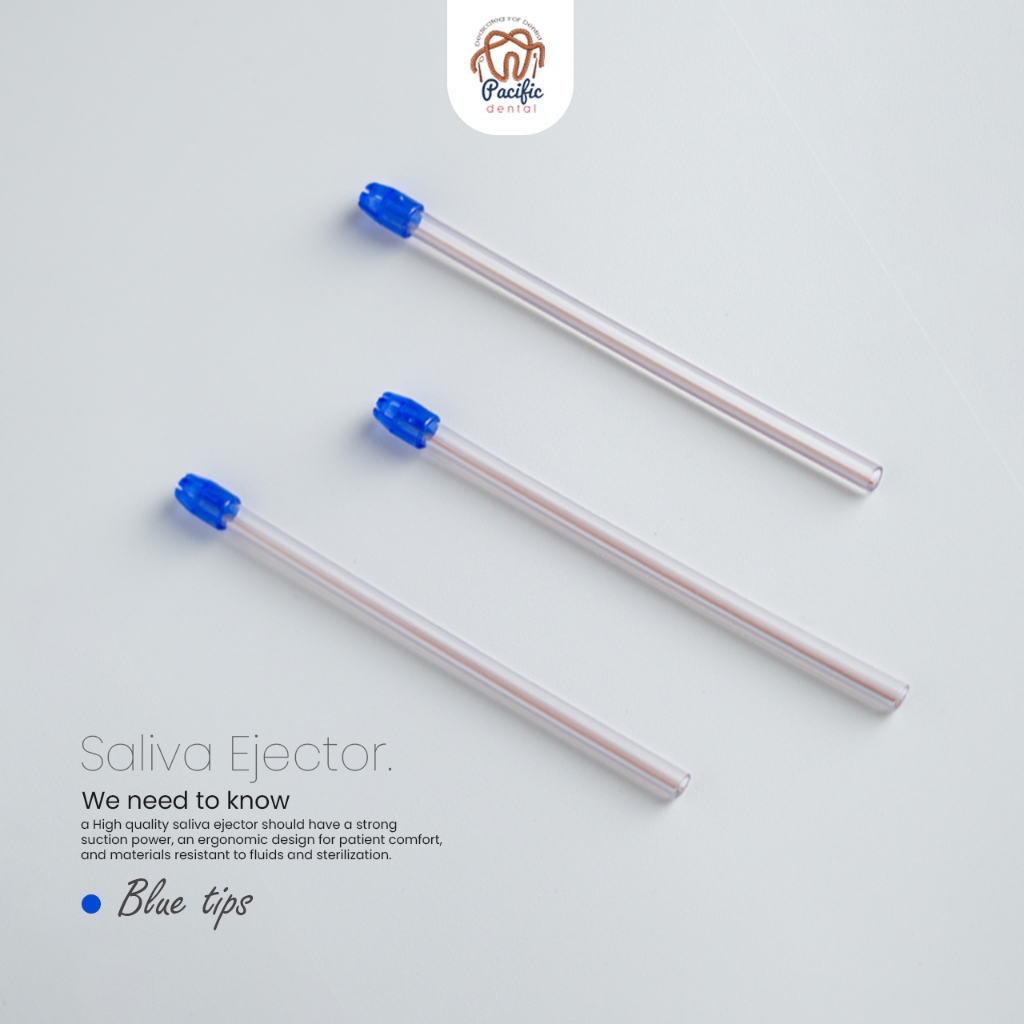 DENTAL SUCTION BLUE /  Dental Tip Suction / isi 100 pcs / suction mulut