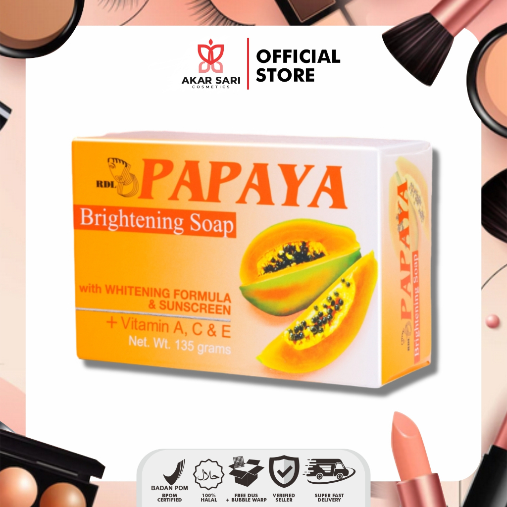 RDL PAPAYA BRIGHTENING SOAP - Sabun Pepaya Original Philippines 135 gr