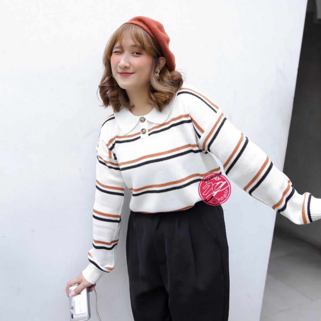 BS Trippe Sweater polo oversize korea