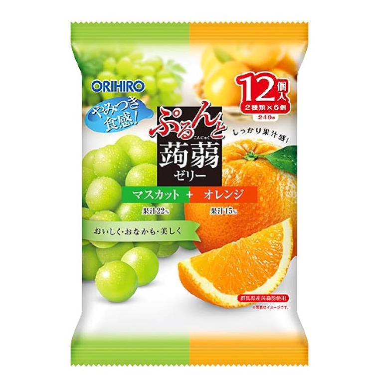 

KODE O59X Orihiro Muscat Orange Konjaku Jelly Pouch 24g 12Pcs