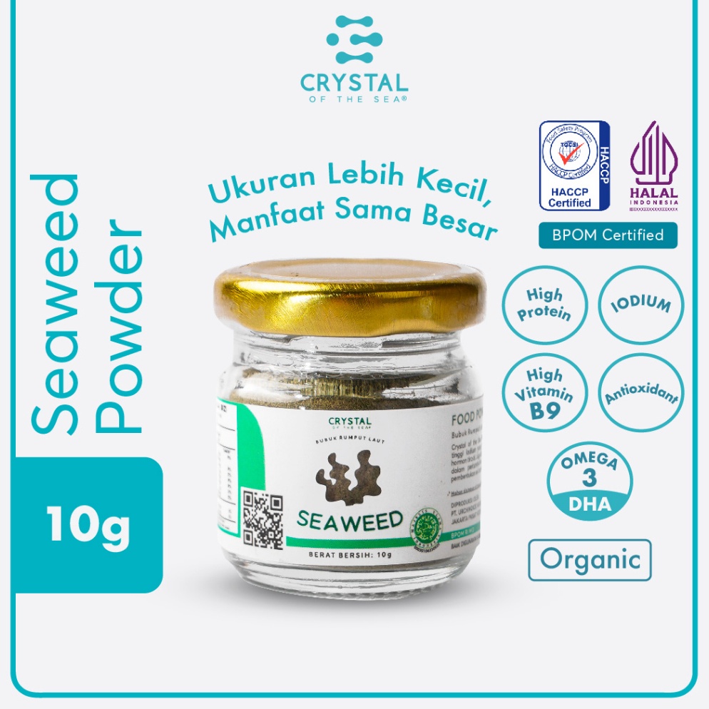 

KODE L96Z Crystal of the Sea Seaweed Powder 1GR Bubuk Rumput Laut Bubuk Nori Taburan Sup MPASI NON MSG