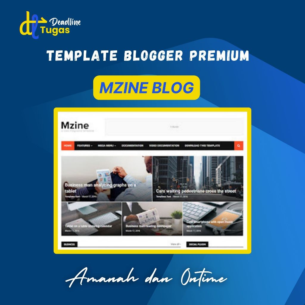 Template Blogger Premium Mzine Blog