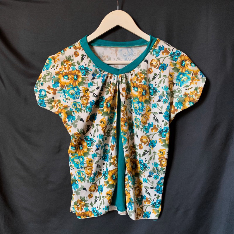 PRELOVED FLOWERS VINTAGE BLOUSE - BLOUSE VINTAGE