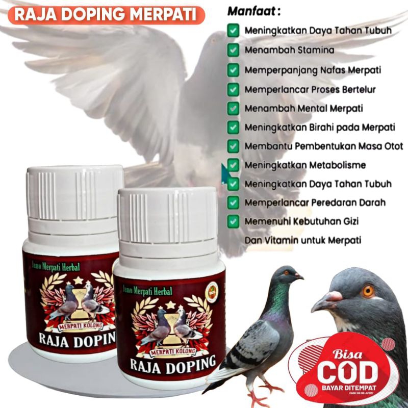 RAJA DOPING MERPATI 100 pil extra power door ferfect power speed vetafarm vetabolic ideal pills arbo