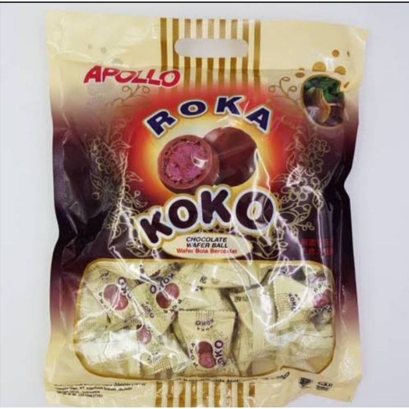 

APOLLO ROKA KOKO WAFER BOLA COKLAT 250GR ISI 50PCS