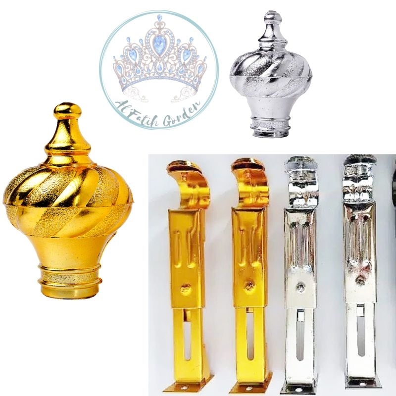 Penyangga Gorden/Kaki Gorden/Tutup Gorden/Alat Gorden/Grosir Alat Aksesoris Gorden