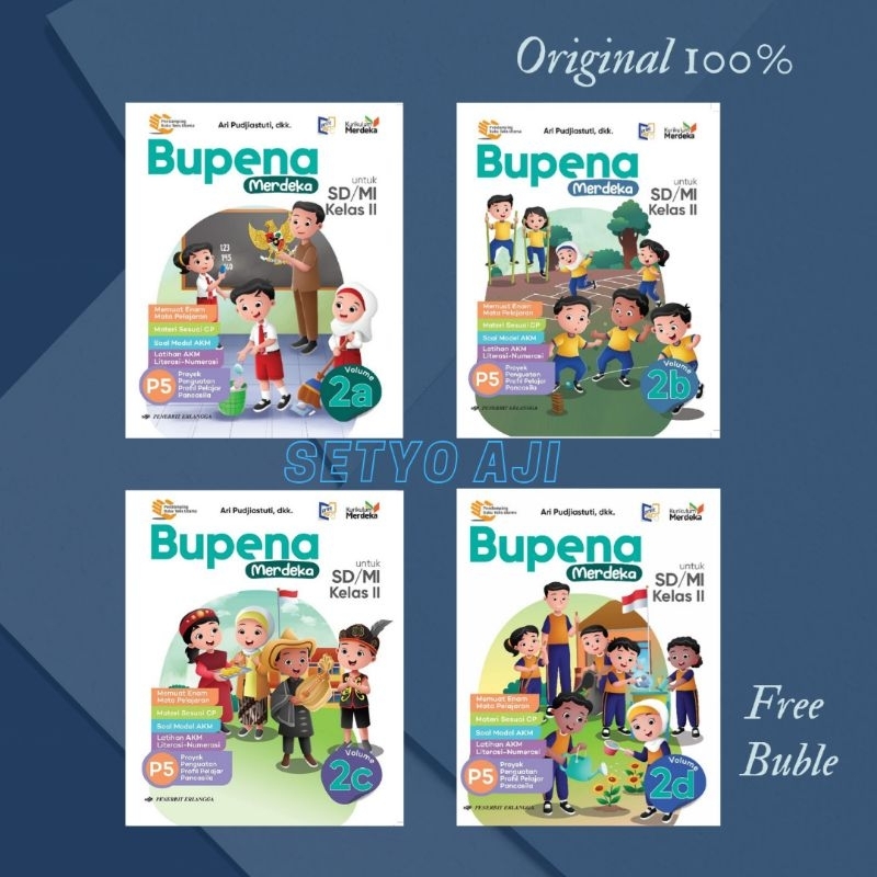 Bupena Merdeka Kelas 2 abcd Kurikulum Merdeka Penerbit Erlangga