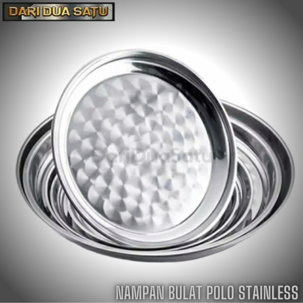 

Dijual Nampan Baki Bulat Stainless Polo 50 cm Murah