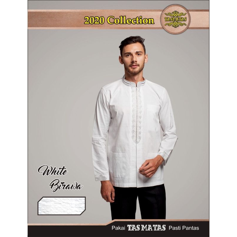 Baju Koko TASMATAS White Birawa