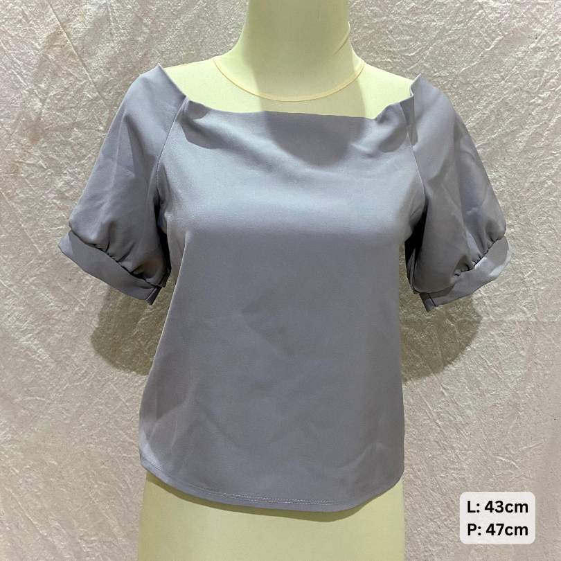 BLOUSE PUFFY ABU | PUFFY TOP / TOP ABU / GREY TOP