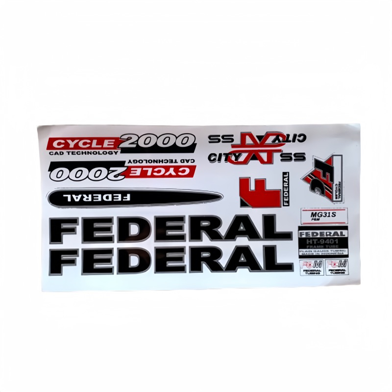STIKER SEPEDA FEDERAL CITY CAT STRIPING STICKER