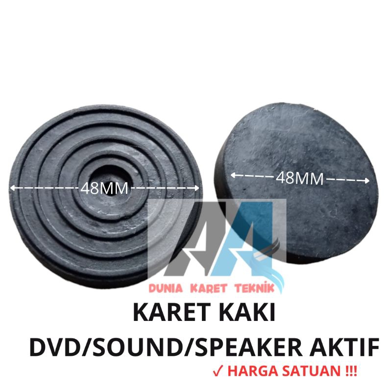 karet kaki DVD / kaki speaker box/ speaker aktif diameter  48 mm (karet motif garis)