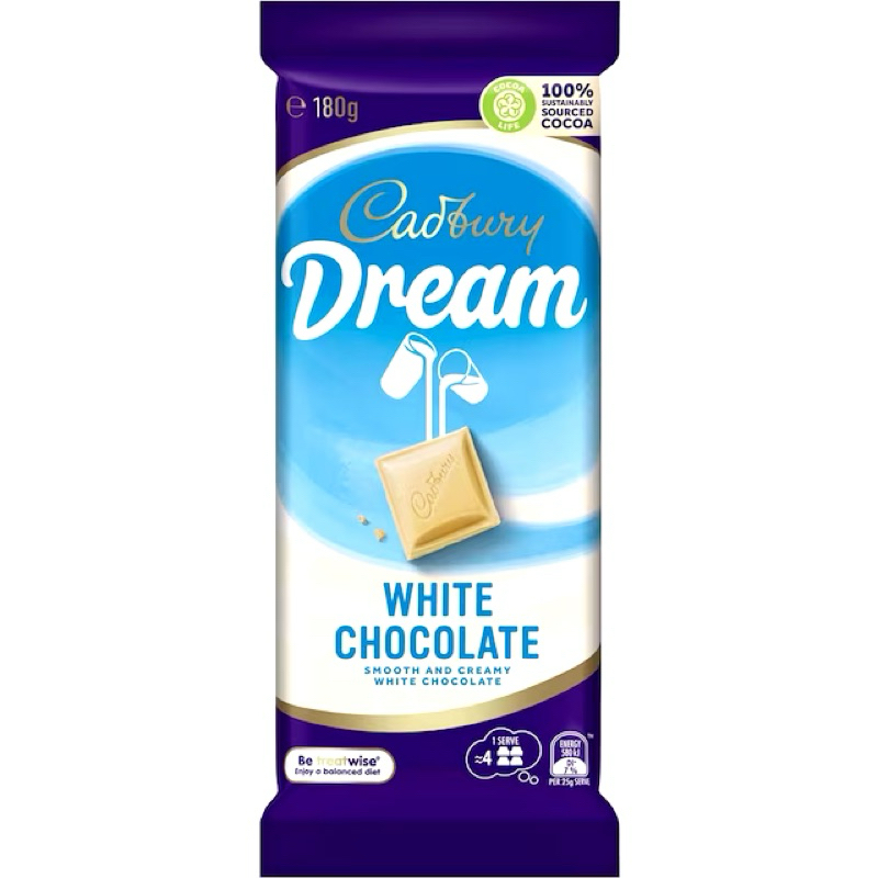 

Cadbury Dream White Chocolate Block 180g - Australia