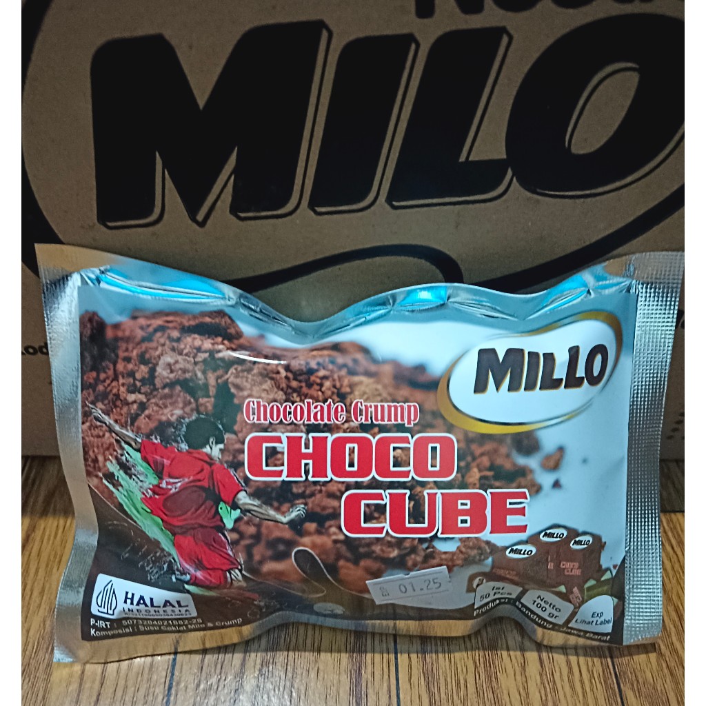 

Chocolate Crumb Milo / Millo Cube Lokal 1 Pack (Isi 50 Cube)