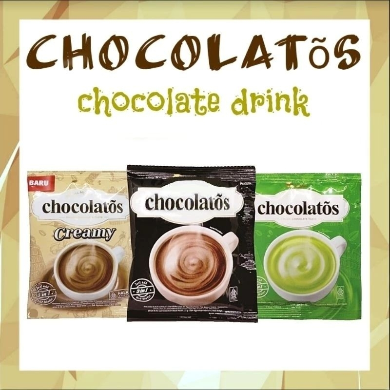 

Chocolatos Drink Matcha , Coklat , Creamy Renceng 10 Pcs / Renteng Chocolatos Matcha / Chocolatos Coklat