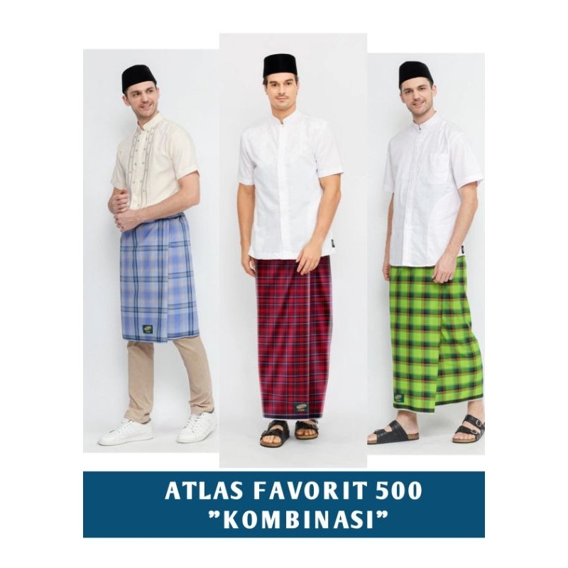 Sarung Tenun Atlas Favorit 500 Kombinasi