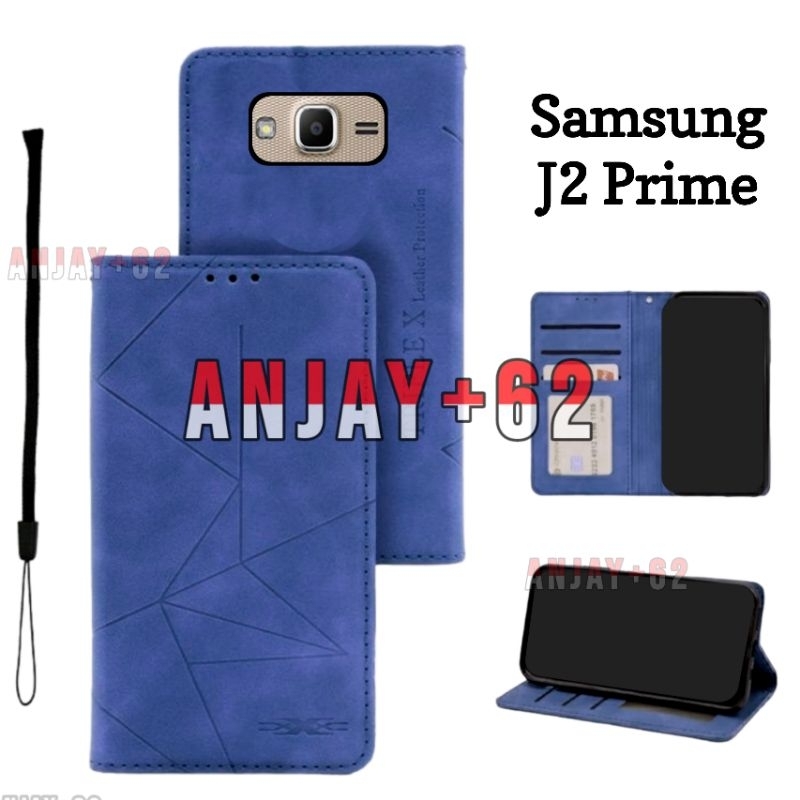 FLIP MAGNET SAMSUNG J2 PRIME CASING DOMPET CASE PU