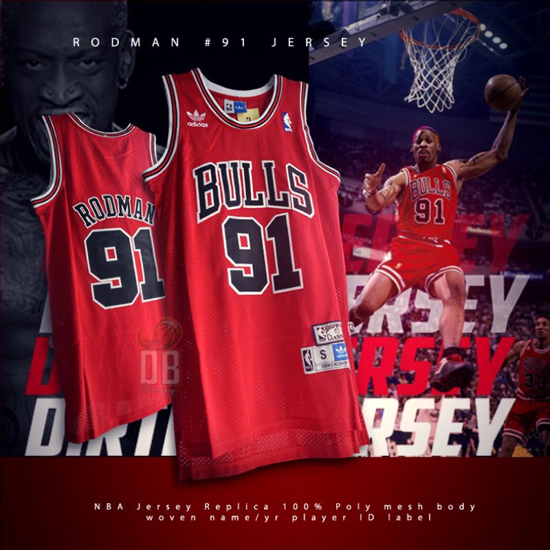 jersey  NBA Rodman #91 Bulls