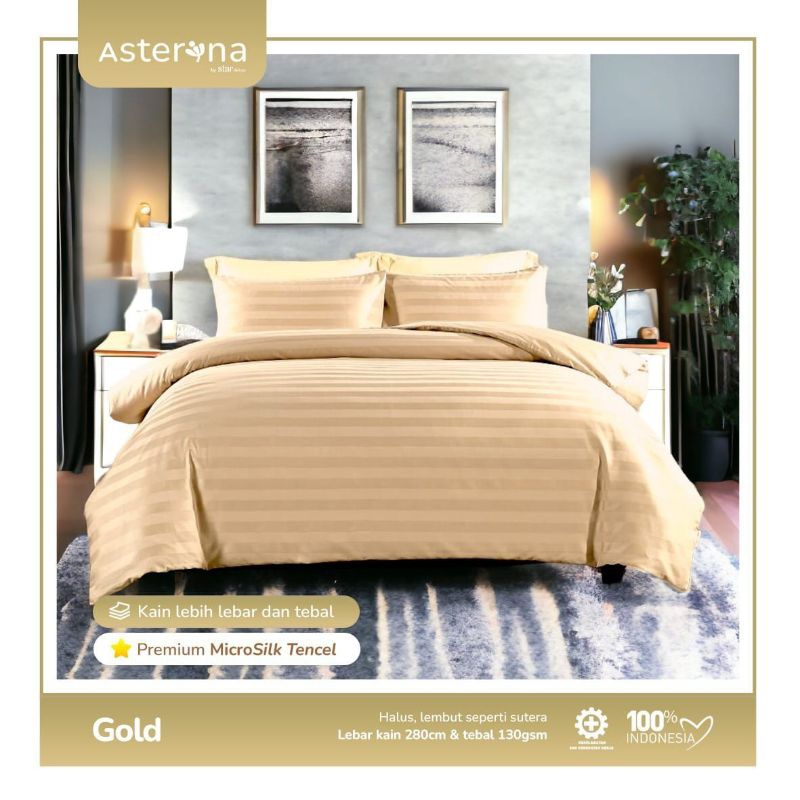BEDCOVER SET SALUR MICROTENCEL GOLD