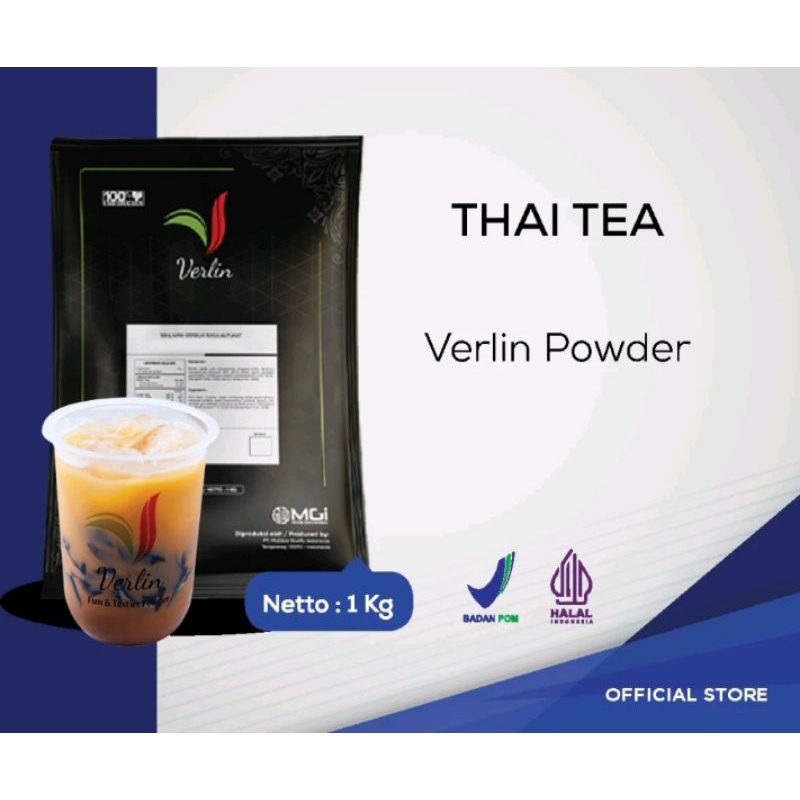

VERLIN POWDER DRINK MINUMAN SERBUK THAI TEA / Bubuk minuman kekinian 1kg