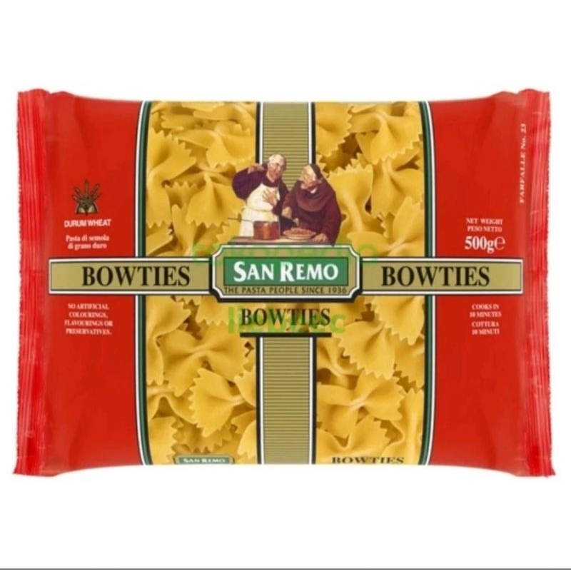 

Pasta Bowties San Remo 500 gr / 500gr